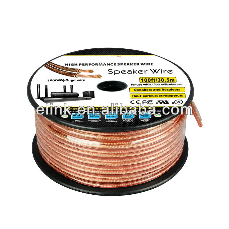 Colorful High Performance Speaker Cable Speaker Wire Ofc Speaker Cable