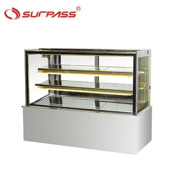 Quality Assure Countertop Displays Chiller Flat Glass Refrigerator