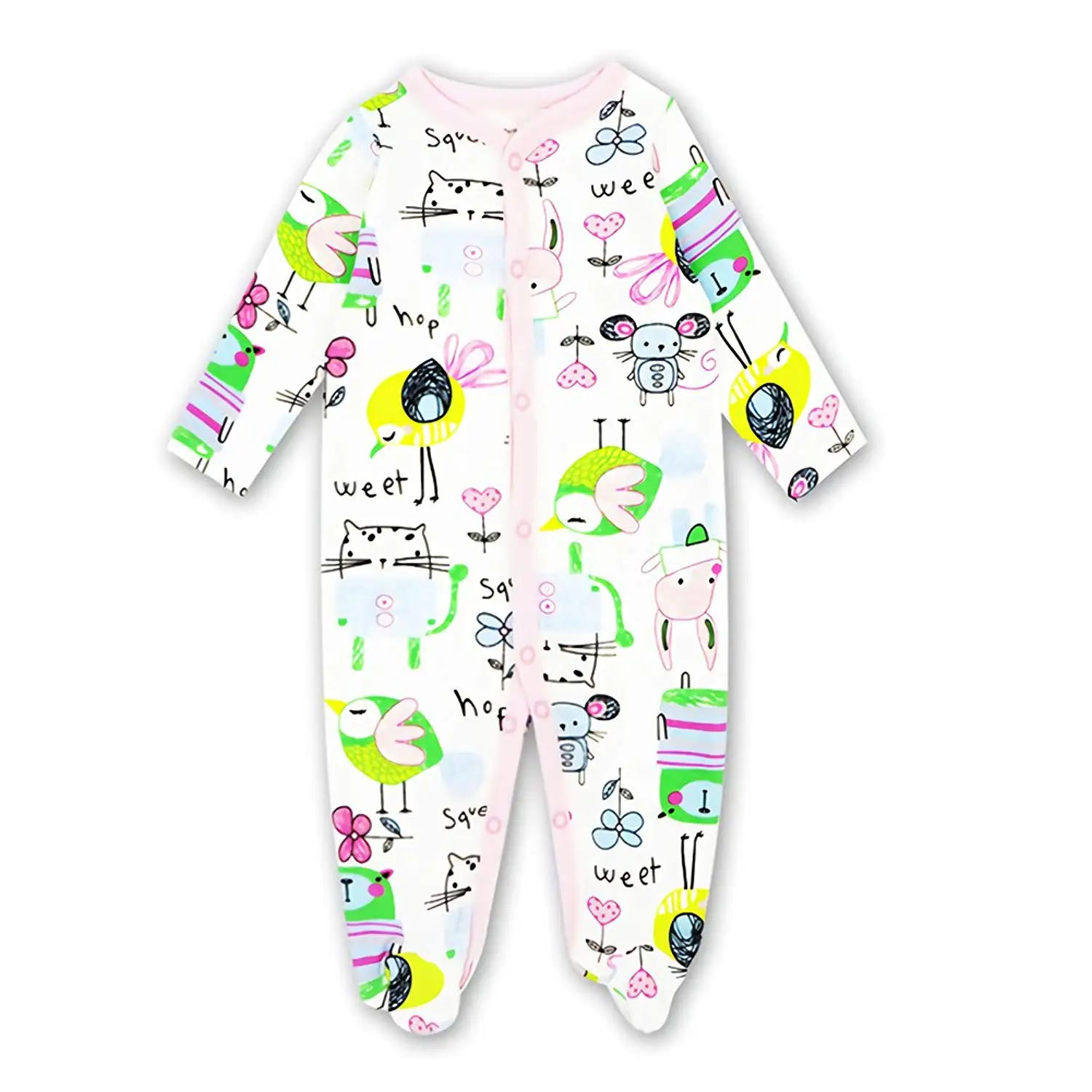 0 3 month footed pajamas