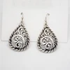2018 Hot sale vintage silver tone teardrop earrings hoop dangle
