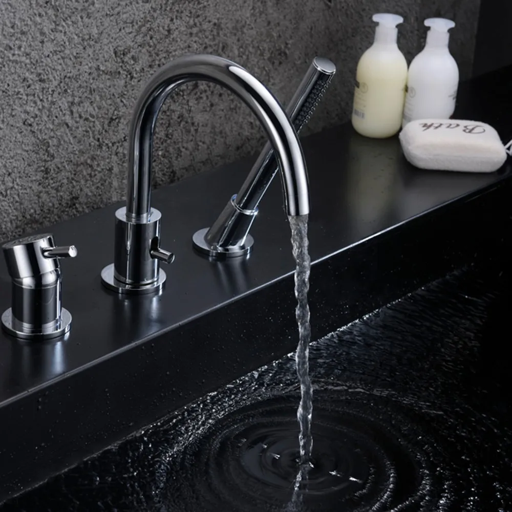 European Modern Bathroom Bath Mixer Tap Shower Sets 3 Hole Bath Faucet Buy Bath Faucet