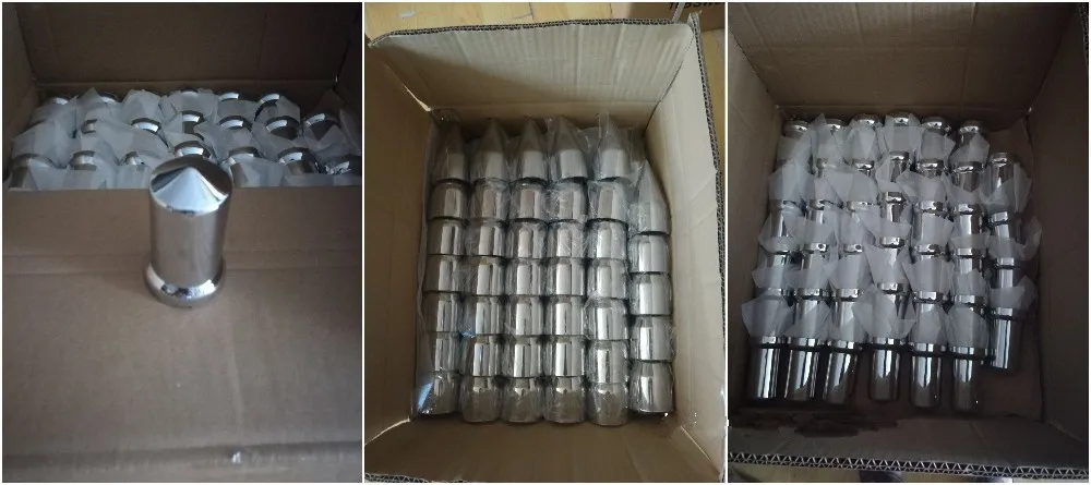 11/16" X 2-1/16" Chrome Plastic Spike Push-On Nut Covers