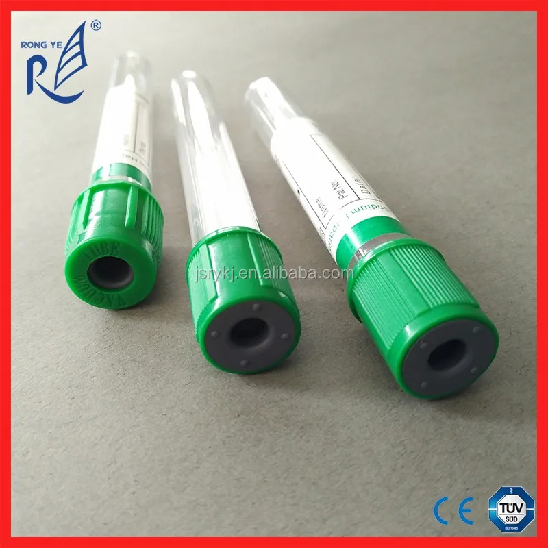 Sterilized Green Cap Heparin Blood Collection Tube Buy Green Cap