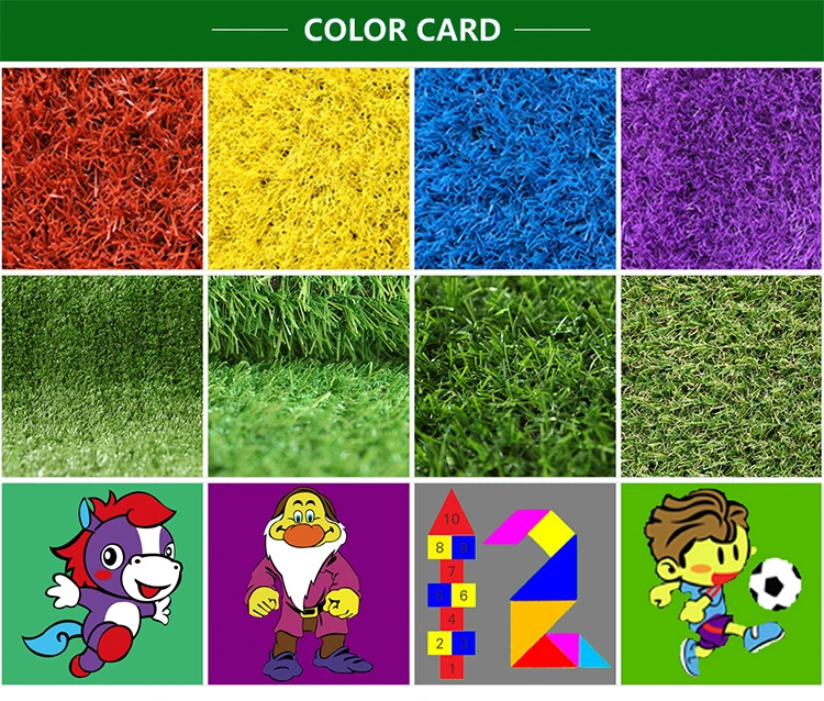 4 colors waterproof landscape garden artificial turf pieces carpet