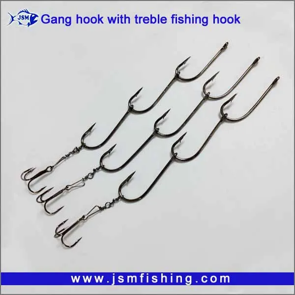 Made In China Gang Fishing Hook With Treble Hook - Buy Gang Fishing ...