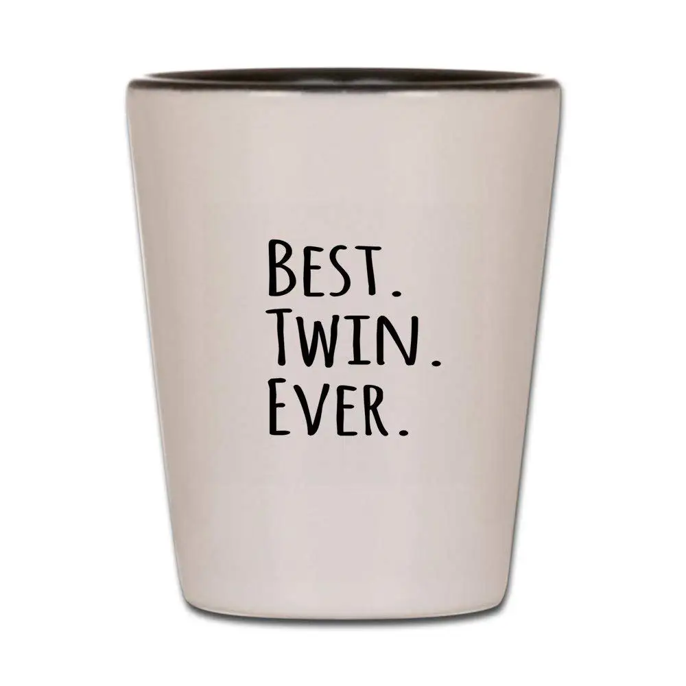 CafePress - Best Twin Ever Shot Glass - Shot Glass, Unique and Funny Shot Glass