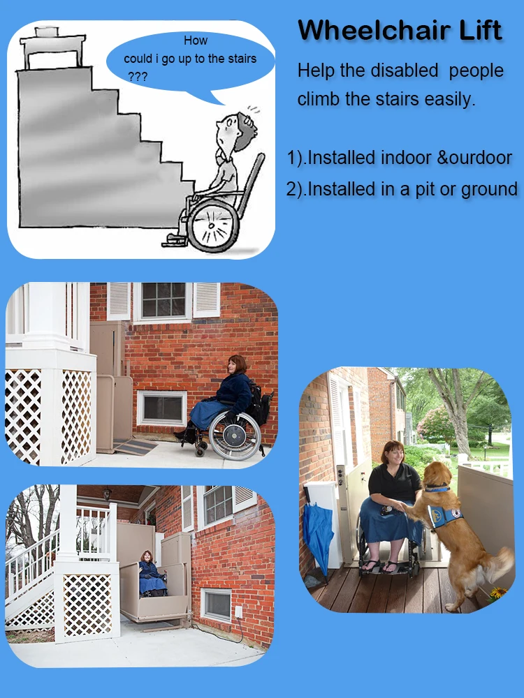 Handicapped Stair Lift Platform Wheelchair Lift For The Disabled People