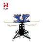 4 colors 4 stations double wheel manual silk screen printing machine with HJD-O2-4