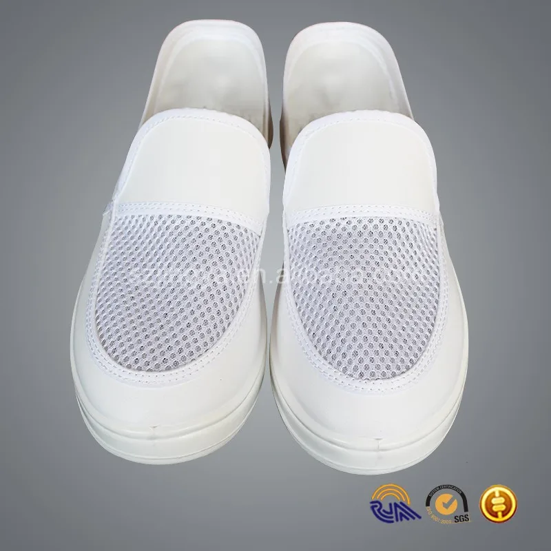 Leather Upper White Pu Sole Esd Clean Room Shoes Buy