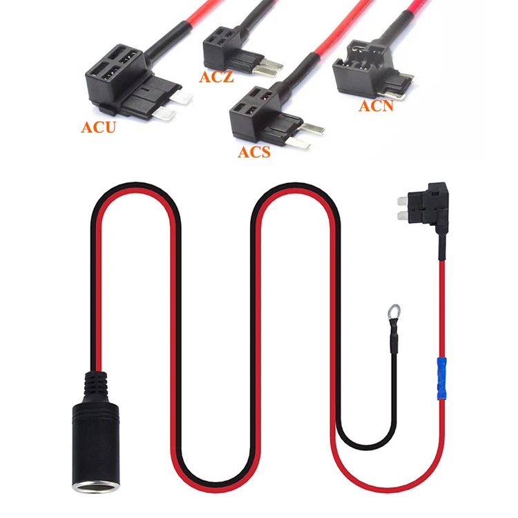 1m 1.5mm2 Car Cigarette Cigar Lighter Dc12v Extension Mini Fuse Tap