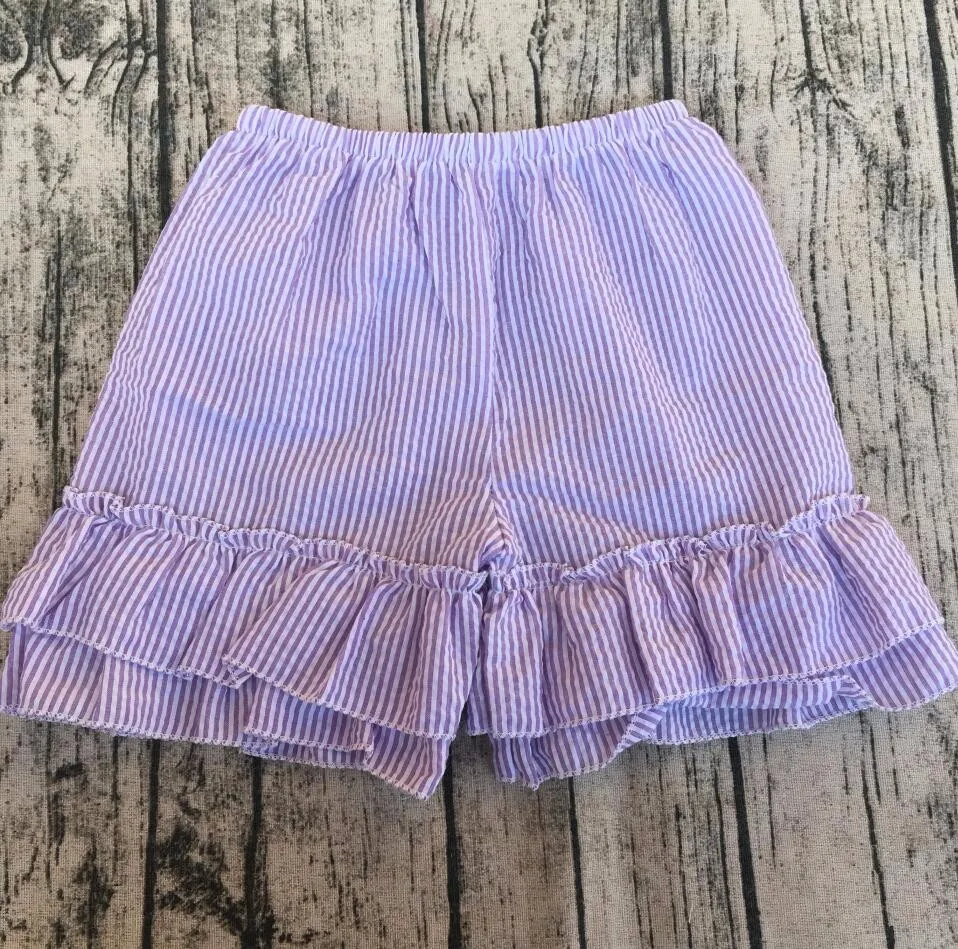 Wholesale Baby Ruffle Bloomers Seersucker Gingham Ruffle Shorts For ...