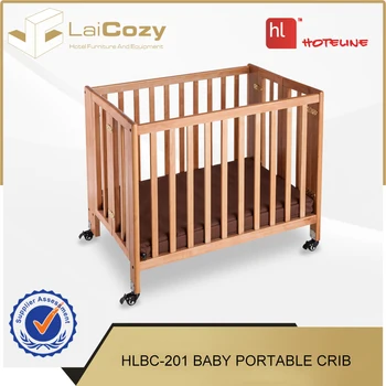 wooden portable crib