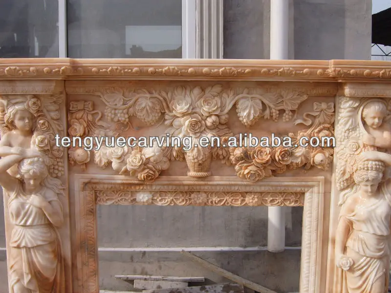 Inicio decorativos de piedra natural chimenea, chimenea repisa de la