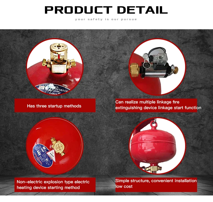 Automatic Dry Powder Fire Extinguisher Wireless Fire Alarm System\n