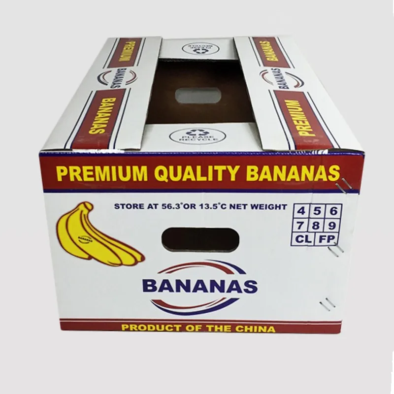Factory Direct Sale Paper Cardboard Banana Fruit Box Bulk Packaging Customized Sizes Logo