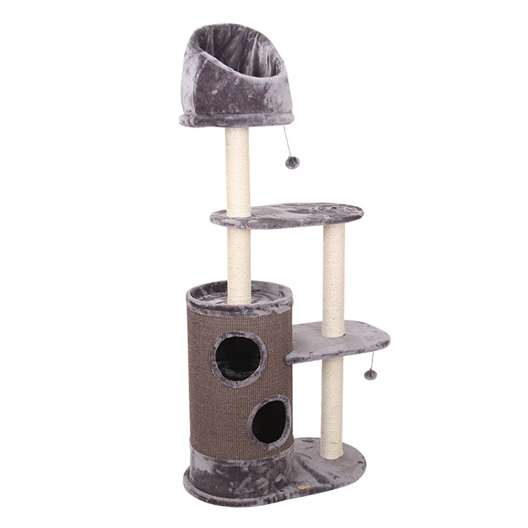 High quality indoor cat tree  house manufacturing durable cat scratcher castle