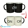 11oz On off design personalized custom color changing ceramic mug