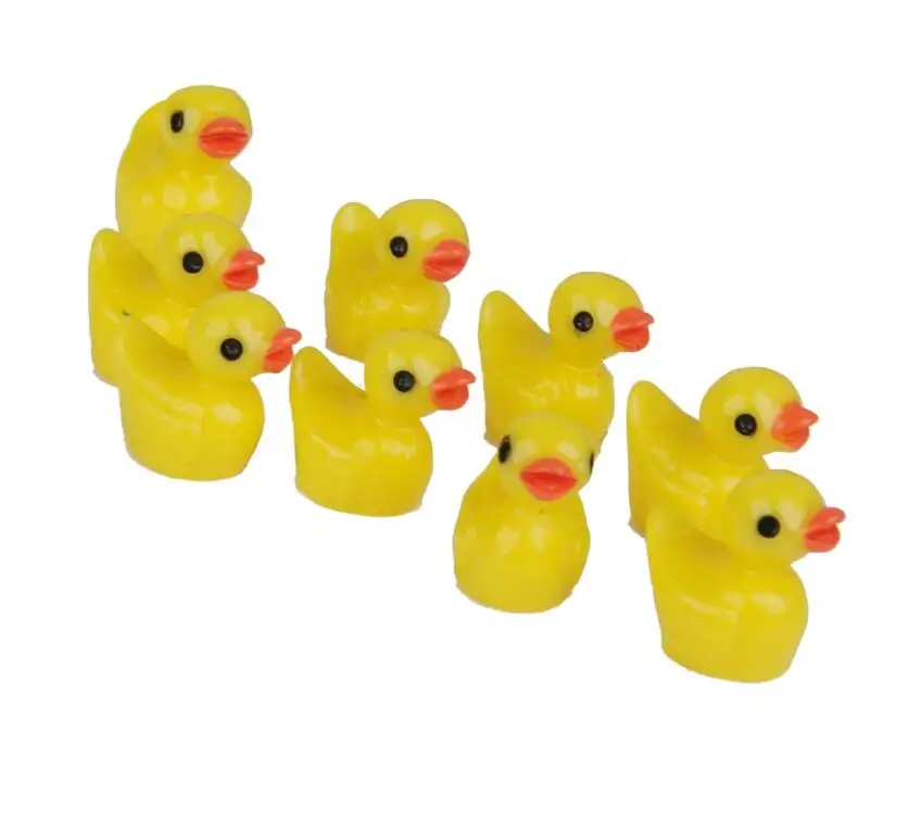 Mini Resin Slime Charms Duck Miniature Duck Figures Micro Fairy Garden ...