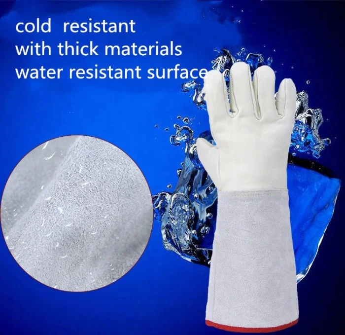 Cryogenic Gloves Ln2 Liquid Nitrogen Protective Lab Waterproof Cold
