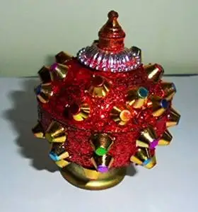 Artcollectibles India 2 Sindoor Trinket Box Tika Hindu Puja Home Decor Roli Mouli India Rakhi Boxes