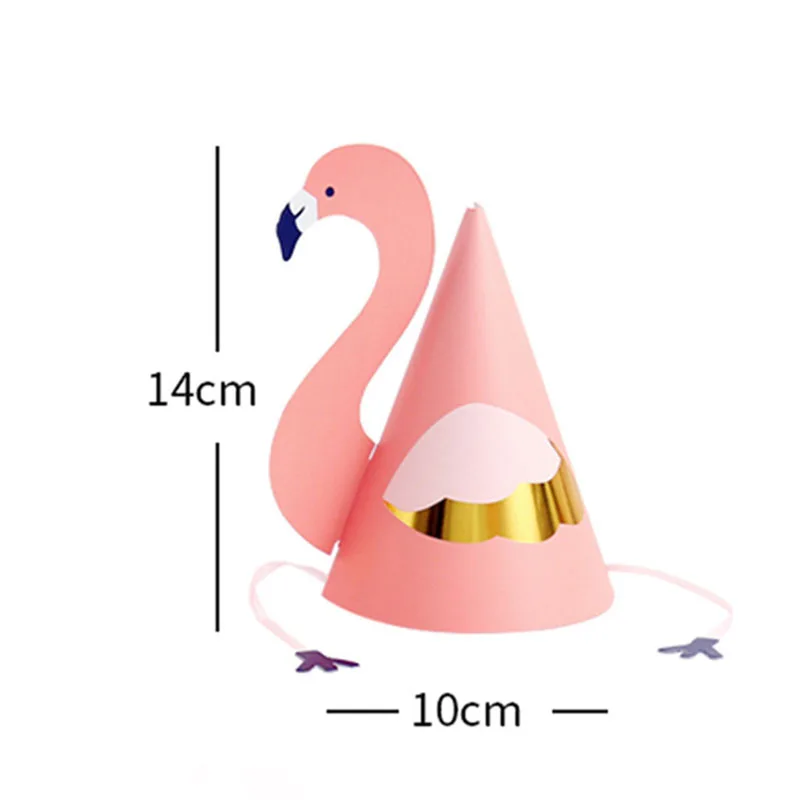 3xlovely Flamingo Birthday Paper Cone Hat Niños 3xlovely Flamingo Birthday Paper Cone Hat Niños
