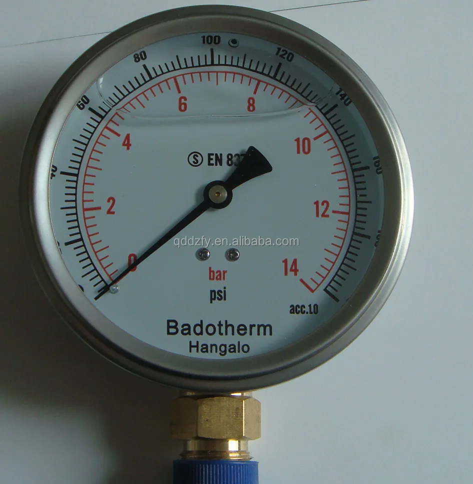 Badotherm liquid filled pressure gauge, View Badotherm liquid filled