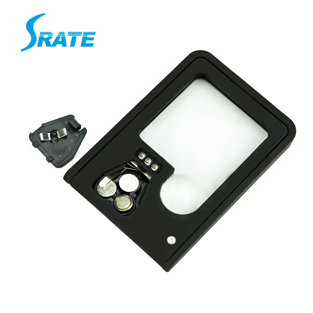 Fresnel Magnifying Card Th7008 Foldable Credit Card Size Magnifier With Led And Uv Light