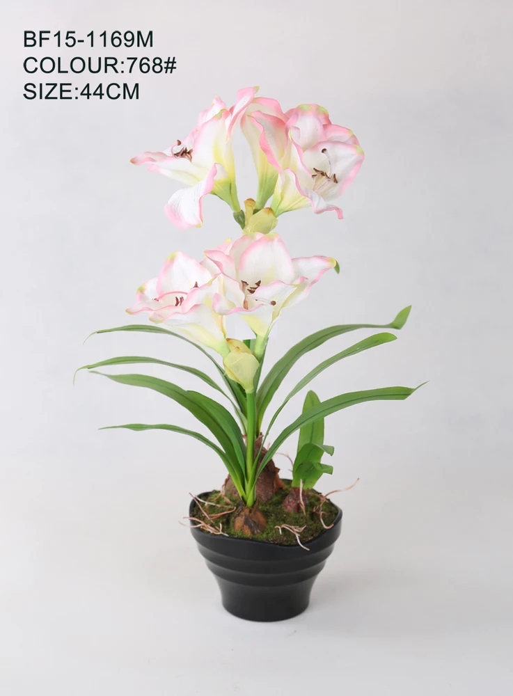Artificial Hippeastrum Flower Pots Hot Sale Light Pink Artificial Amaryllis  Flowers From China - Buy Artificial Amaryllis,Decorative Artificial