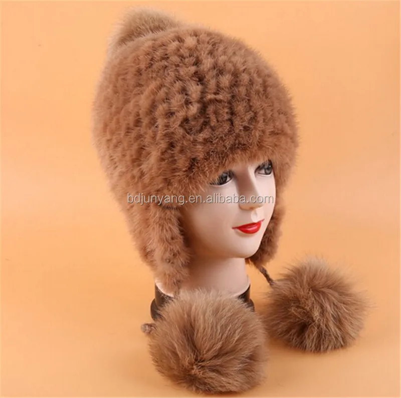 fur hat with scarf