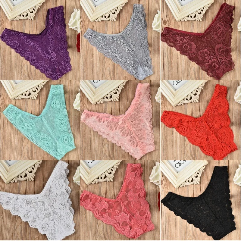 2017 Hot Sale Comfortable Mini T Back Lace Panties Super Soft Sexy Ladies Lace Thong Panties 