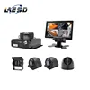 4CH security monitoring MDVR kit with 4 pieces 720P camera and 7 inch monitor for car and truck