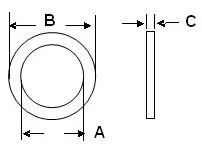 copper washer for brake hose assembly
