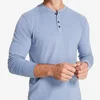 Custom Long Sleeve T Shirt Men's Henley T Shirts Wholesale