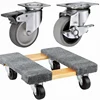 3 inch gray pattern rubber wheel side mount dolly castor