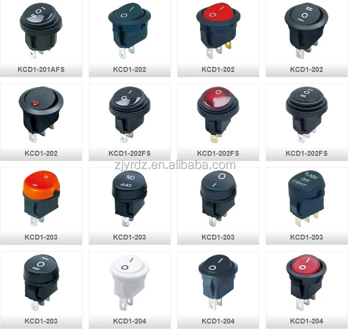 M20 Round Rocker Switch With 12V LED Blue Button 10A