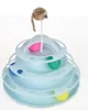 2018 Hot selling pet accessories Plastic Tracks Cat Tree Toys interactive cat toys 3-layers cat ball toy for playing fun