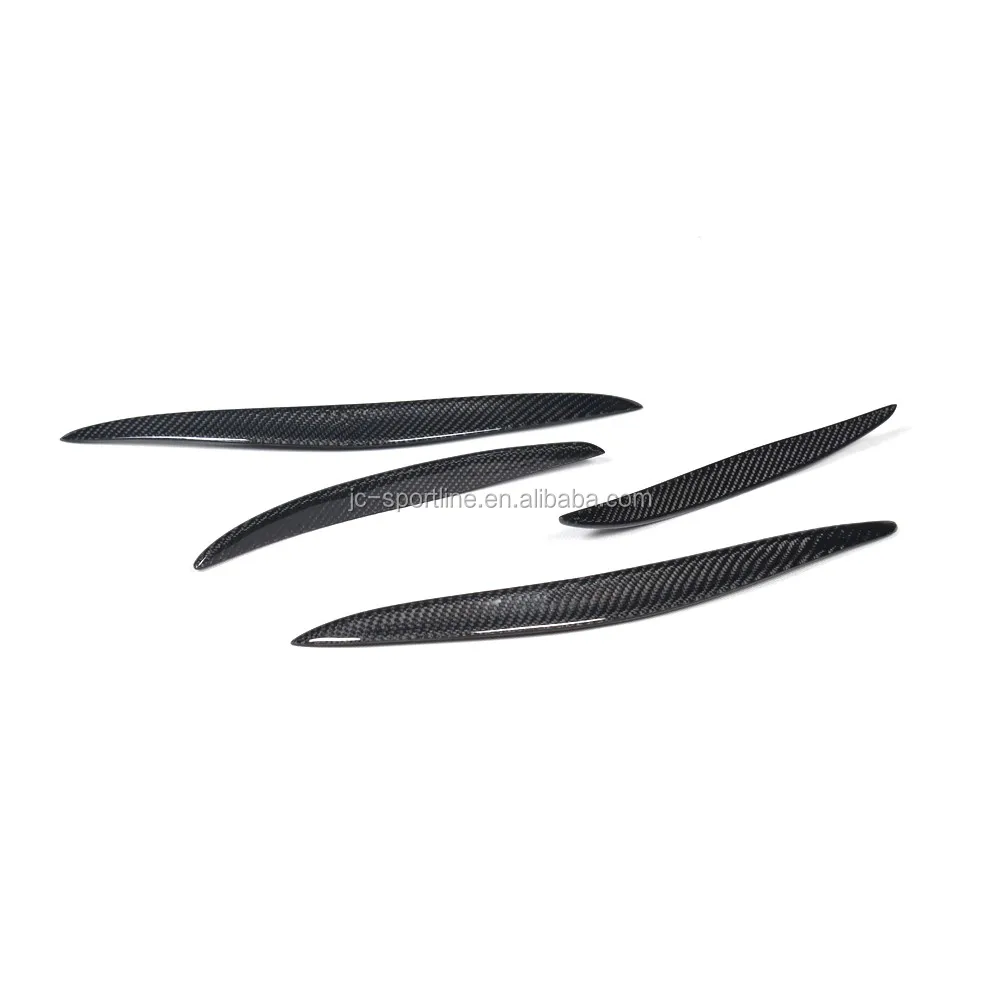 Carbon Fiber Rear Bumper Bar Grill Side Fins Moulding Trims Fit For Audi A3 S3 2014 4pcs/set