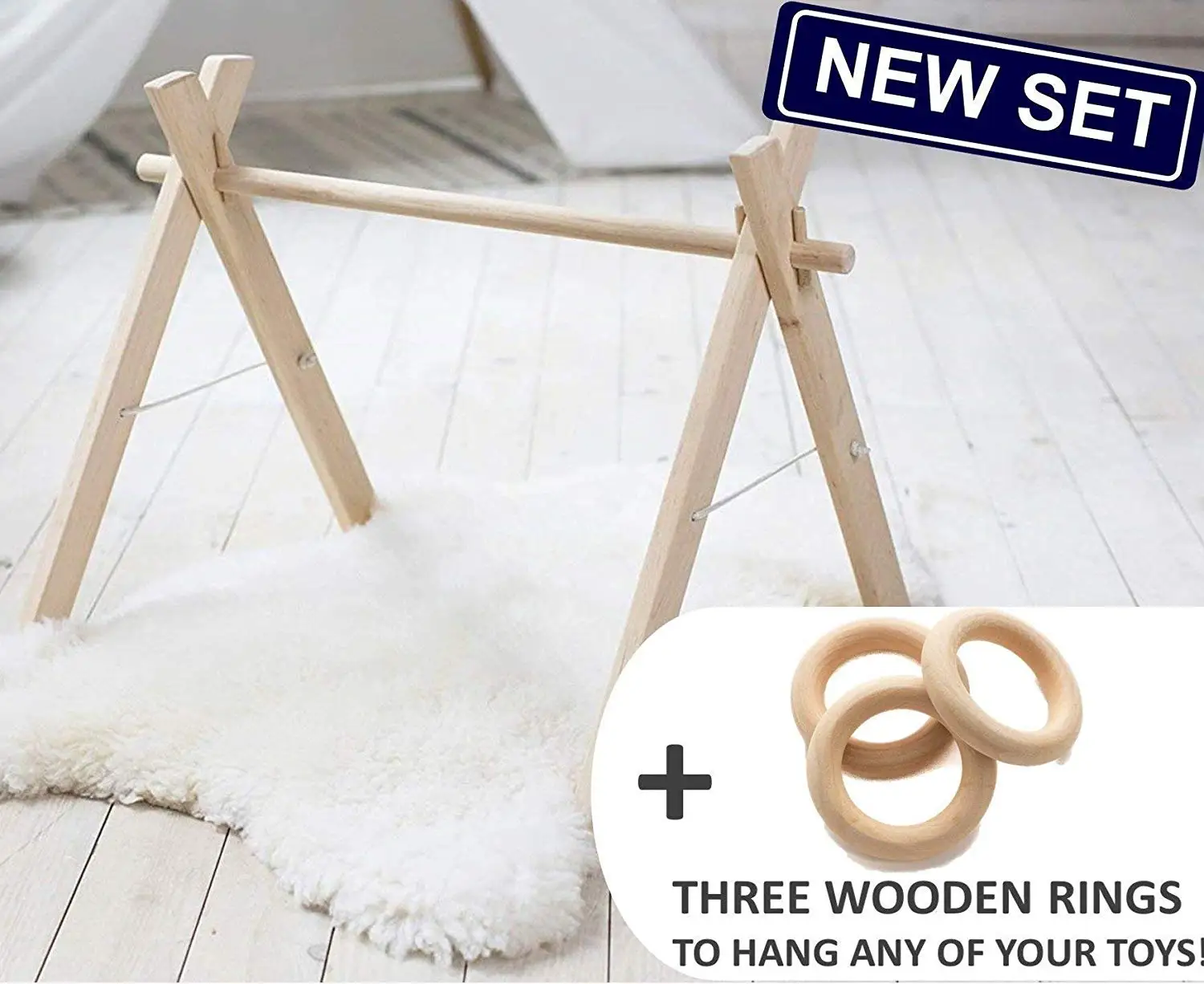 baby gym wooden frame