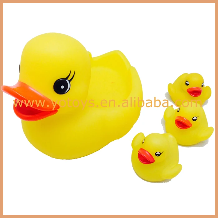 Soft Pvc Yellow Rubber Large Mini Duck Family Ducky Swimming Floating Baby Bath Toys For Toddler