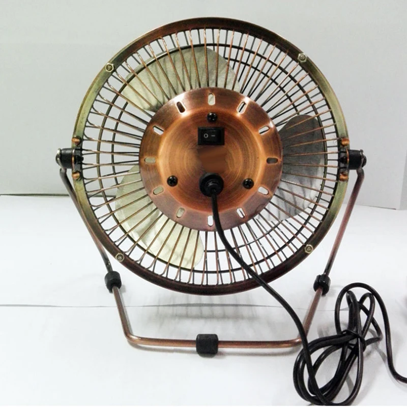 6" Portable 4 Metal Blade Antique Pedestal Fan Buy 4 Metal Blade
