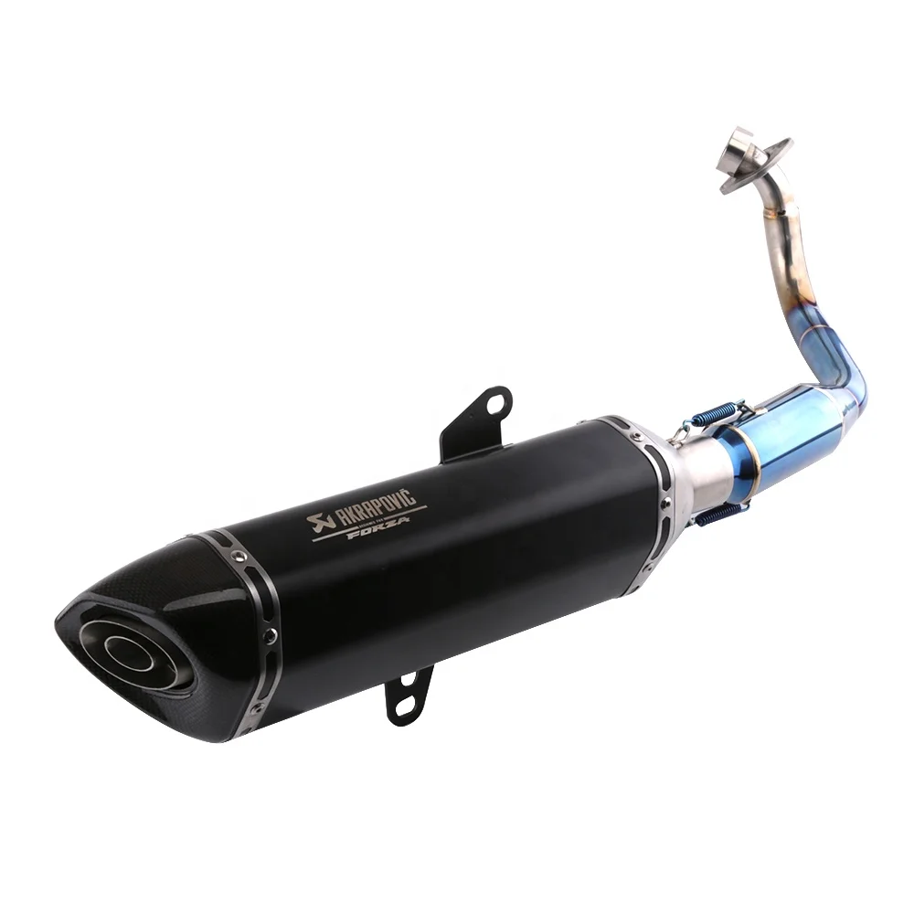 Motorcycle Modified Muffler Burn Titanium Carbon Fiber Tip Exhaust Pipe