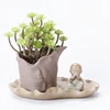 Hand-Made Crafts Hot Sale Artificial Mini Flower Small Pots Ceramic Succulent Plant Pot