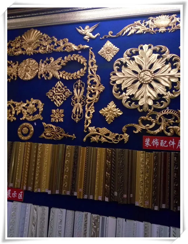 carved wood moldings/crown wood mouldings/resin cnc decorative accessories