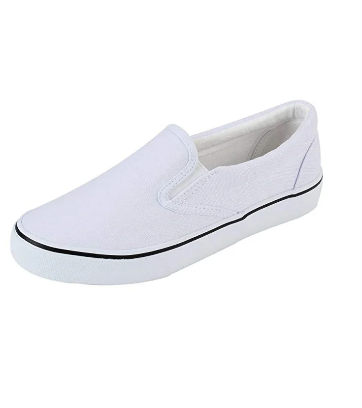 blank white canvas shoes