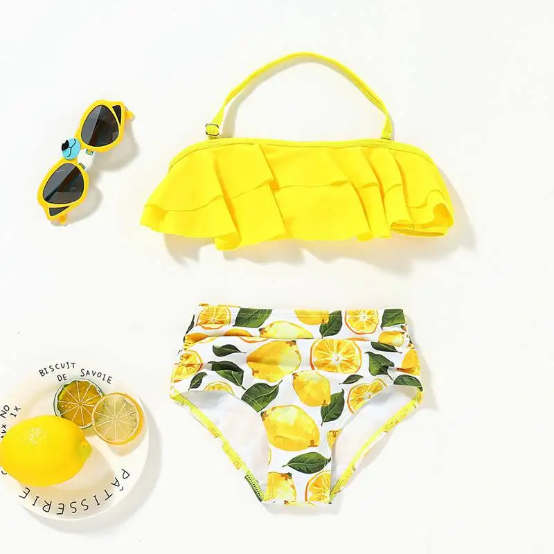 girls lemon swimsuit