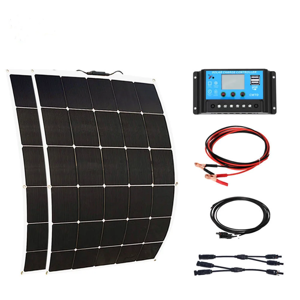 High Efficiency 2x 150w Diy Flexible Solar Panel Power System Indoor ...