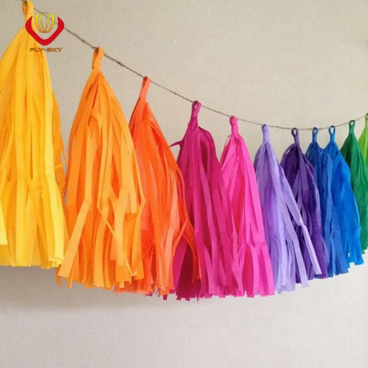 tissue paper garland