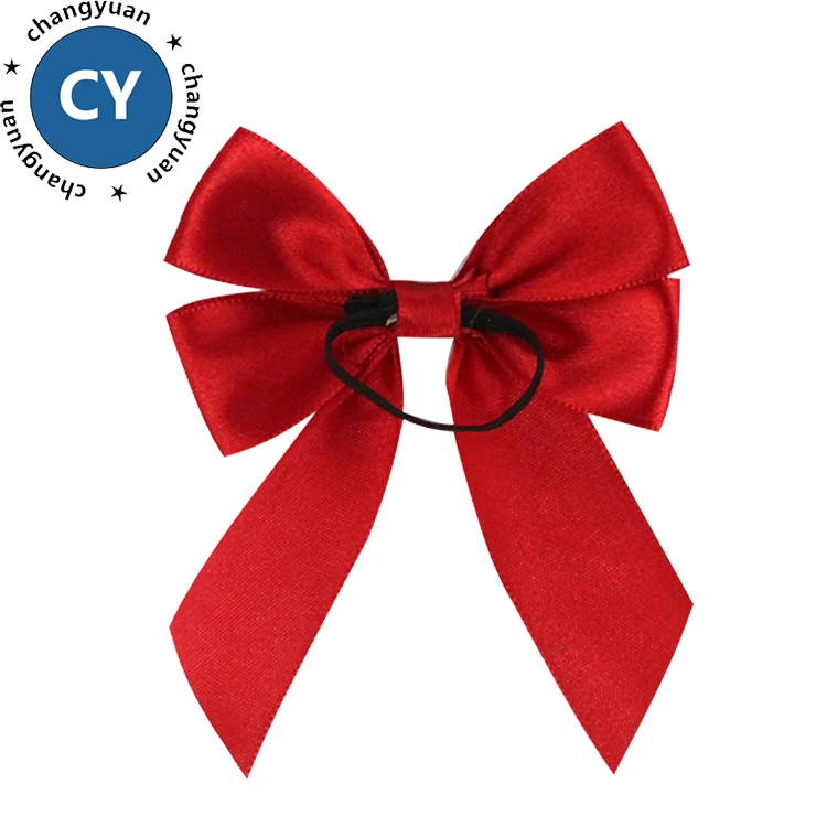 Custom Satin Ribbon Premade Bows For Gift Wrapping Satin Ribbon Bow