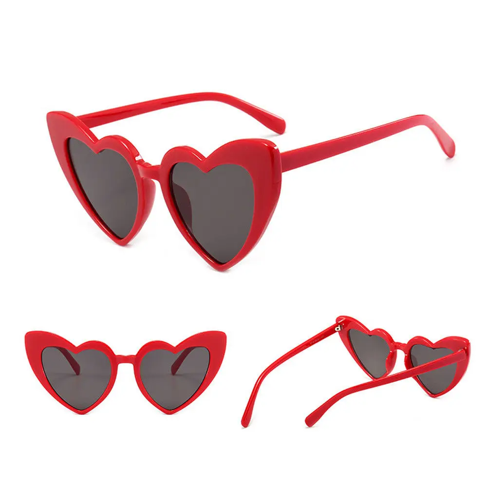 Heart Sunglasses For Women Colorful Heart Glasses Transparent Heart Sunglasses Transparent Candy Color Frameless Glasses Party Favors White