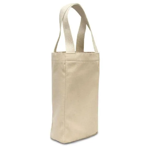 Wholesale Blank Cotton Canvas Bottle Wine Bag Canvas Wine Tote Buy